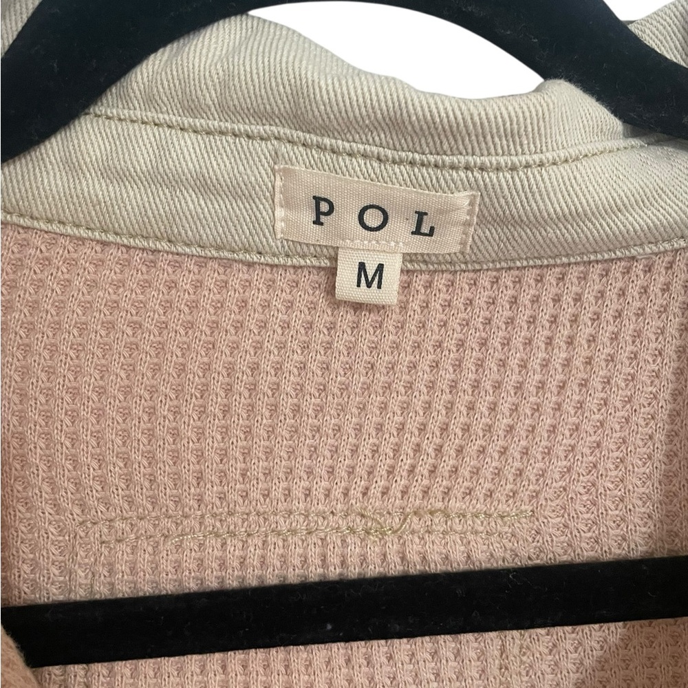 POL Cream and Pink Textured Knit Top - Picture 3 of 6